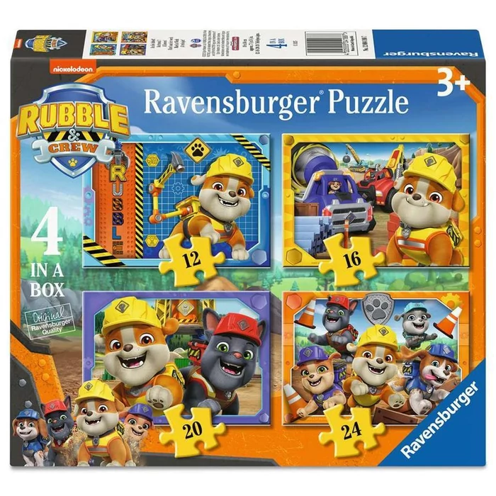 Ravensburger 12004188 - Mancs őrjárat - 4 az 1-ben puzzle (12,16,20,24 db-os) puzzle