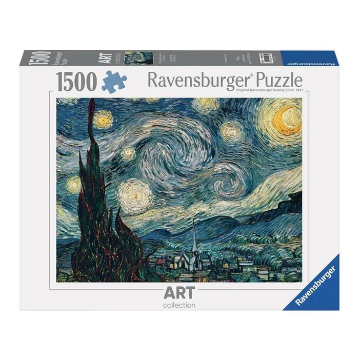 Ravensburger 12000079 - Art puzzle - Vincent van Gogh - Csillagos éj - 1500 db-os puzzle