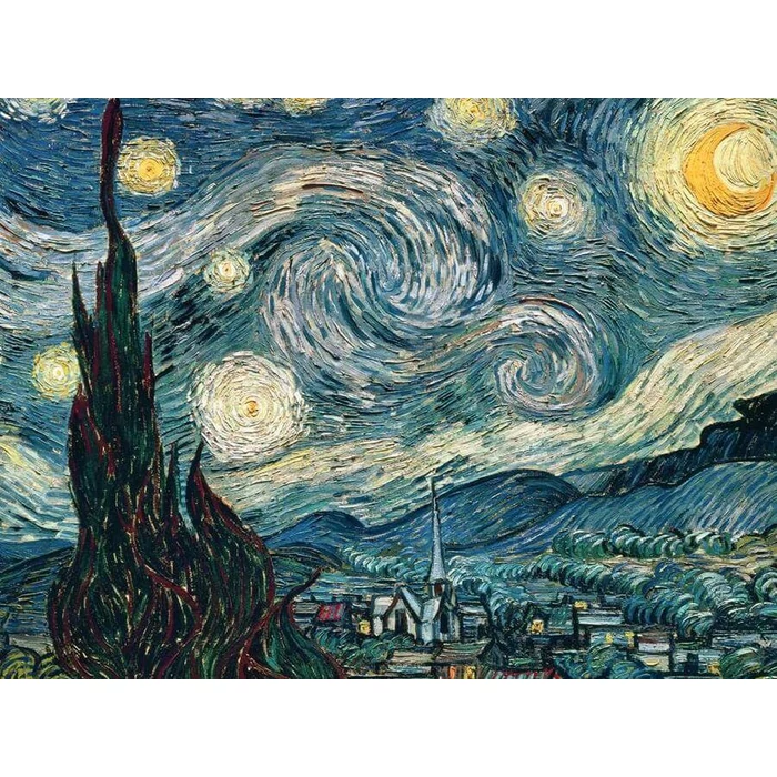 Ravensburger 12000079 - Art puzzle - Vincent van Gogh - Csillagos éj - 1500 db-os puzzle
