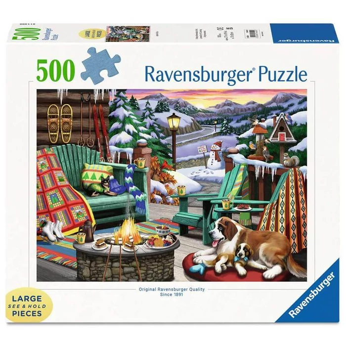 Ravensburger 16442 - Síelés és lazulás - 500 db-os XXL puzzle