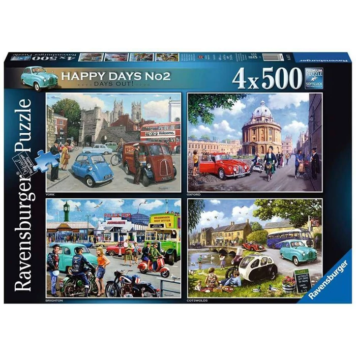 Ravensburger 16577 - Happy Days - Vidám szabadnapok - 4 x 500 db-os puzzle