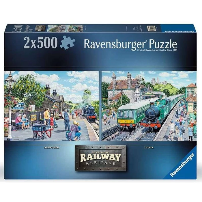 Ravensburger 12000013 - Railway Heritage - Oakworth és Corfe - 2 x 500 db-os puzzle
