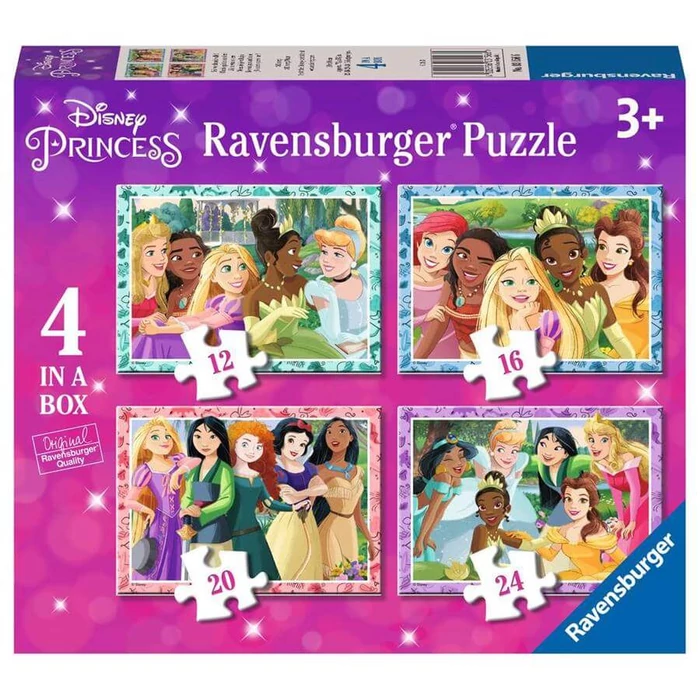 Ravensburger 03156 - Disney Princess - 4 az 1-ben puzzle (12,16,20,24 db-os)-os puzzle