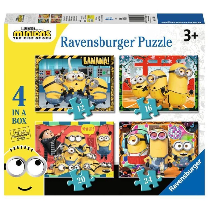 Ravensburger 05060 - Minyonok 2 - 4 az 1-ben puzzle (12,16,20,24 db-os)-os puzzle