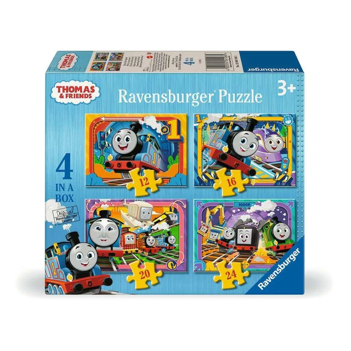 Ravensburger 12004108 - Thomas és barátai - 4 az 1-ben puzzle (12,16,20,24 db-os) puzzle