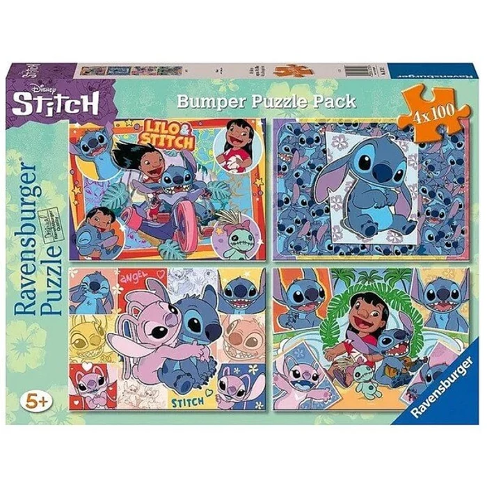 Ravensburger 05731 - Disney - Stitch - 4 x 100 db-os puzzle
