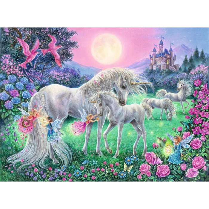 Ravensburger 05654 - Varázslatos unikornisok - 4 x 100 db-os puzzle