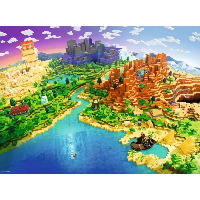 Ravensburger 12001568 - A Minecraft világa - 500 db-os puzzle
