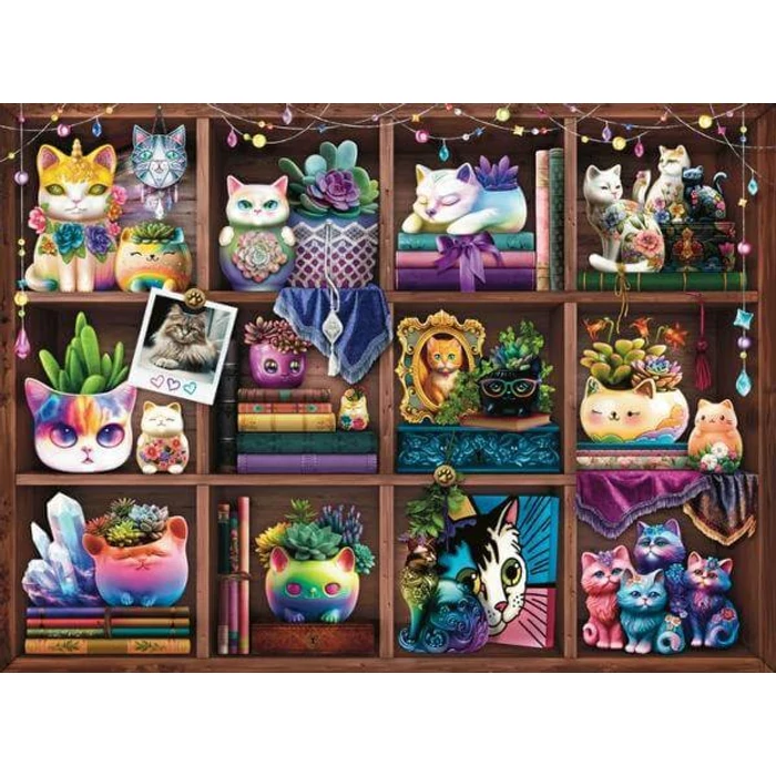 Ravensburger 12000874 - Cicák és pozsgások - 500 db-os puzzle