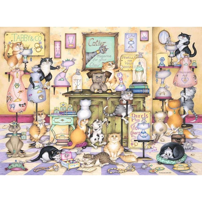 Ravensburger 12001451 - Crazy Cats - Taby & Co - 500 db-os puzzle