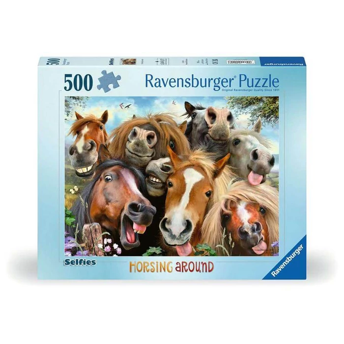 Ravensburger 12000499 - Selfies - Mókás lovak - 500 db-os puzzle