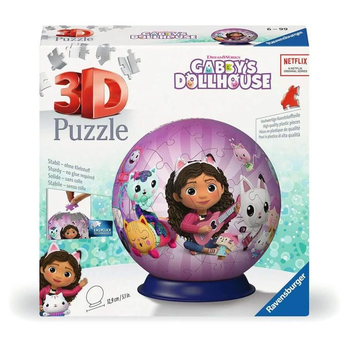 Ravensburger 11594 - Gabi babaháza - 72 db-os 3D gömb puzzle