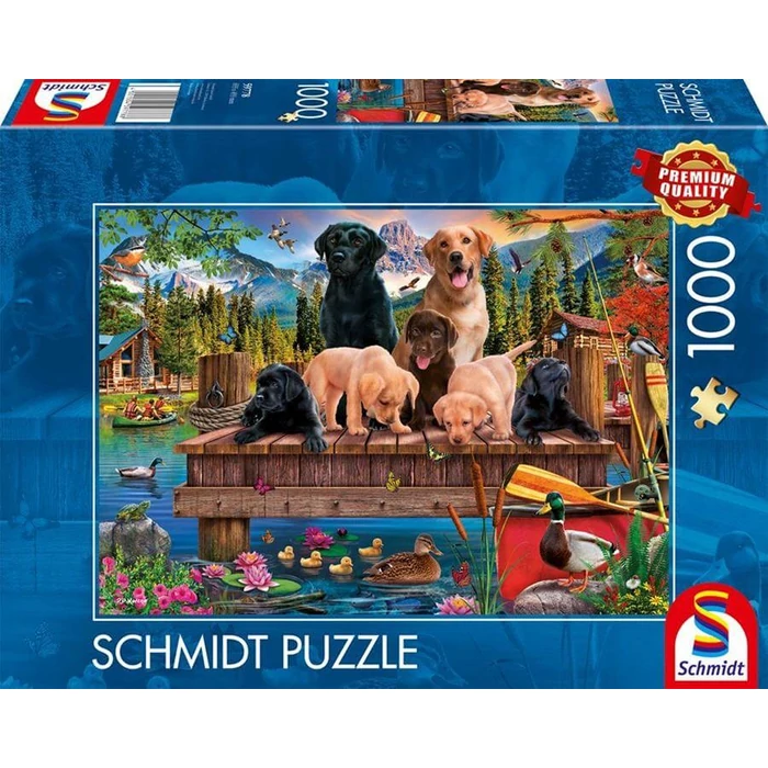 Schmidt 59778 - Dog Family by the Lake - 1000 db-os puzzle