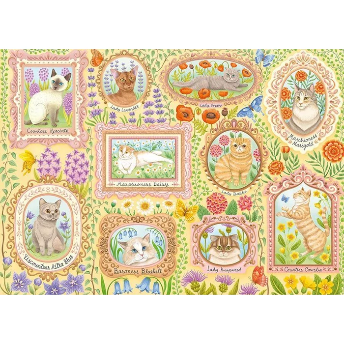 Schmidt 59792 - Noble Cats in Floral Splendor - 1000 db-os puzzle