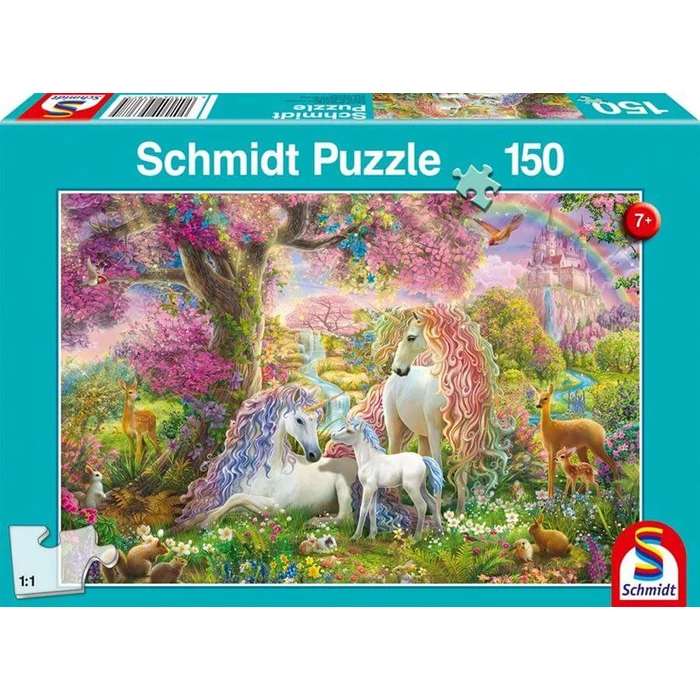 Schmidt 56387 - Unicorn Family in the Flower Forest - 150 db-os puzzle