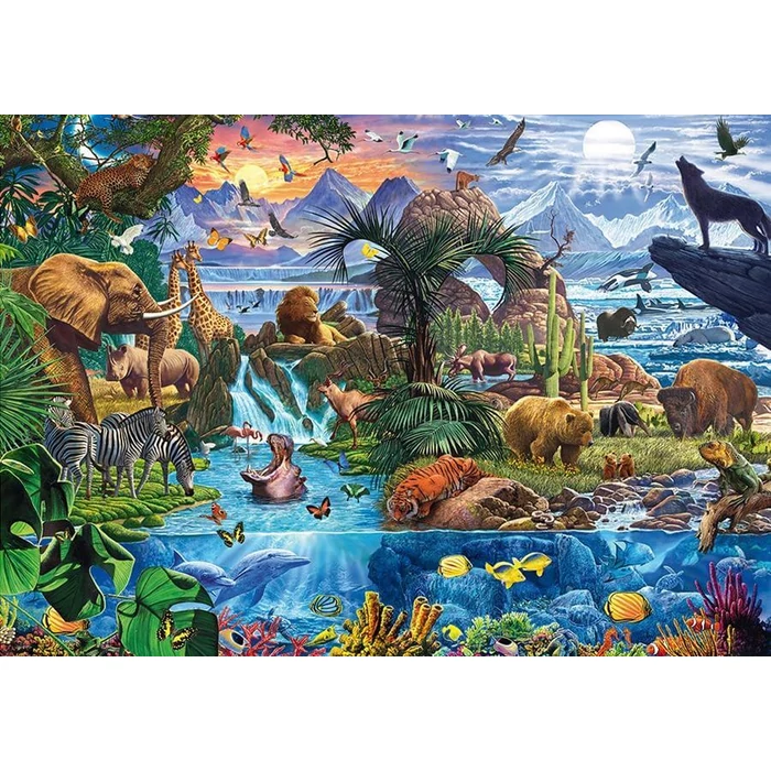 Schmidt 58866 - Panorama of Wildlife - 1500 db-os puzzle