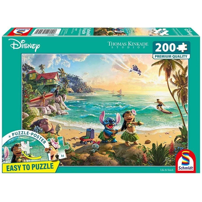 Schmidt 56557 - Disney - Lilo and Stitch, Thomas Kinkade - 200 db-os puzzle