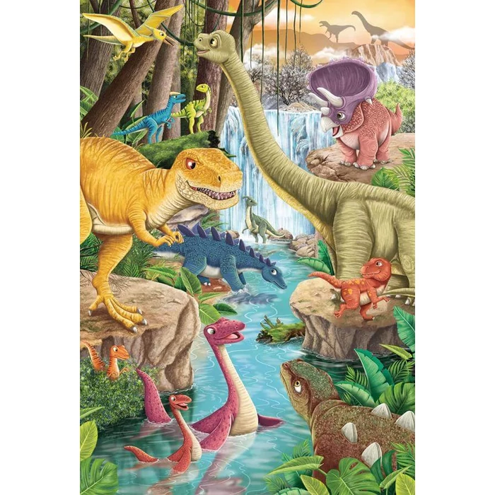 Schmidt 56465 - Dinosaur fun - 3 x 24 db-os puzzle