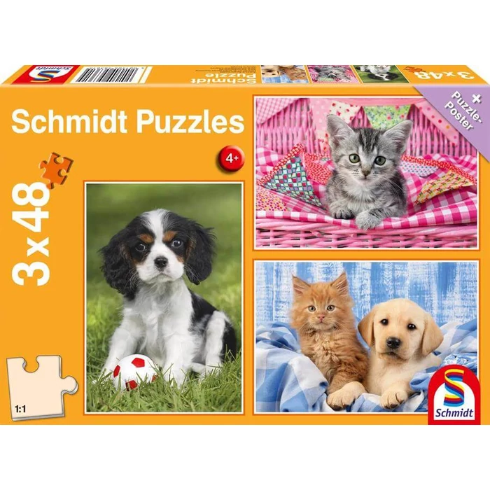 Schmidt 56361 - My cutest baby animals - 3 x 48 db-os puzzle