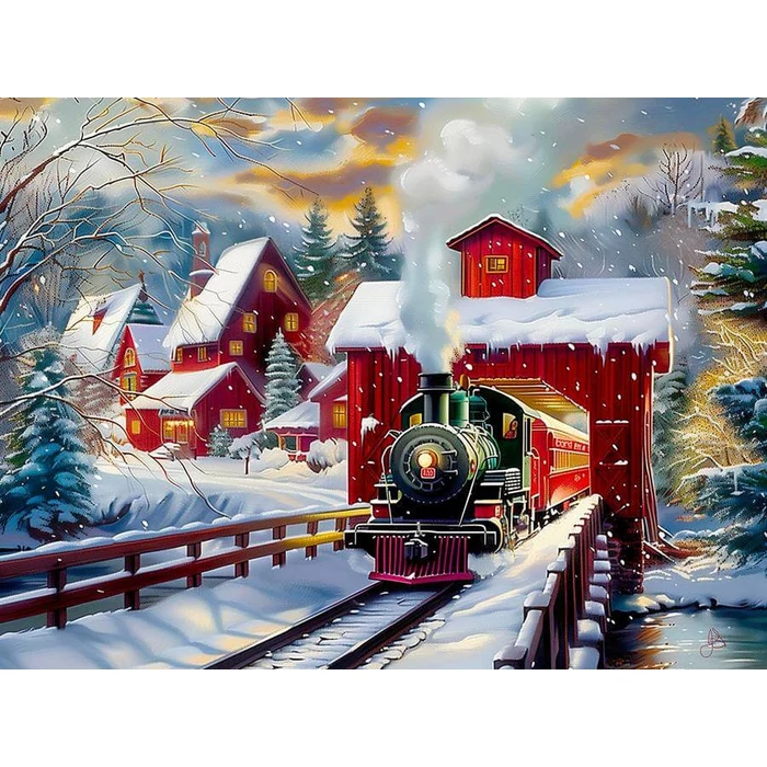 SunsOut 77130 - Winter Creek Bridge - 1000 db-os puzzle