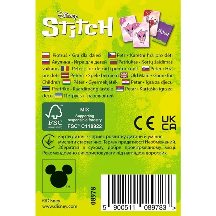 Trefl 08978 - Disney - Lilo és Stitch  - Fekete Péter kártya