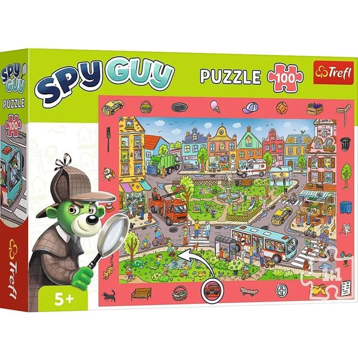 Trefl 15590 - Spy Guy City - Nyomozás a kisvárosban - 100 db-os puzzle