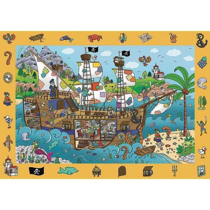 Trefl 15594 - Spy Guy - Nyomozás a kalózhajón - 100 db-os puzzle