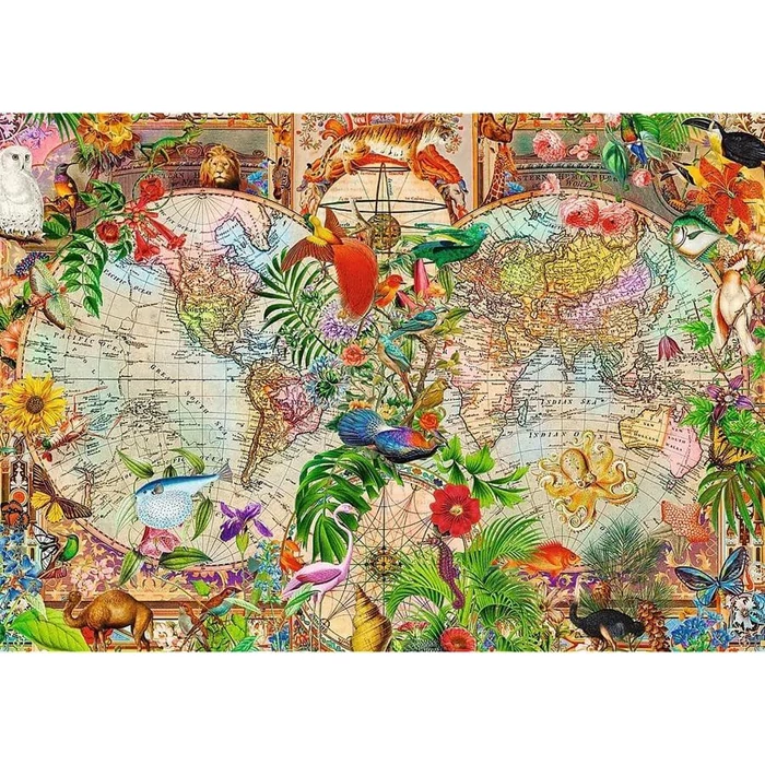 Trefl 12077 - Tea Time - Antik világtérkép - 1000 db-os Premium Plus puzzle