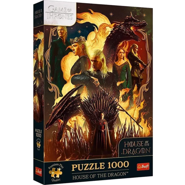 Trefl 12068 - Trónok harca - Sárkányok háza - 1000 db-os Premium Plus puzzle