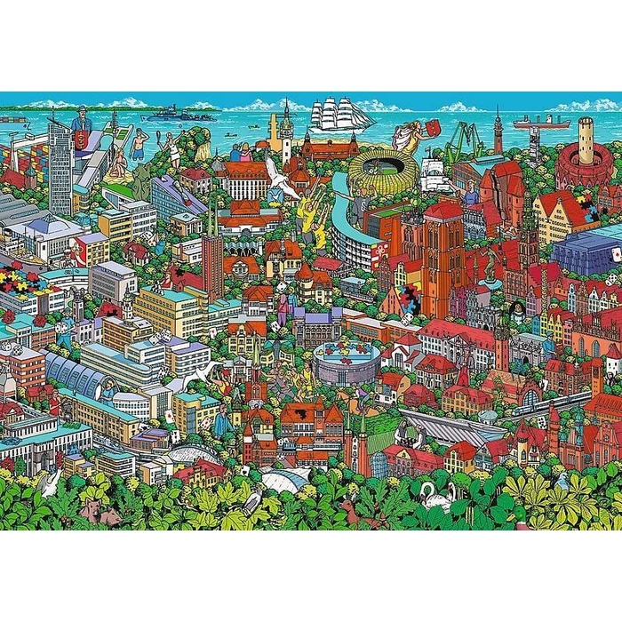Trefl 10924 - 40 Éves Jubileum - Háromváros - 1000 db-os puzzle