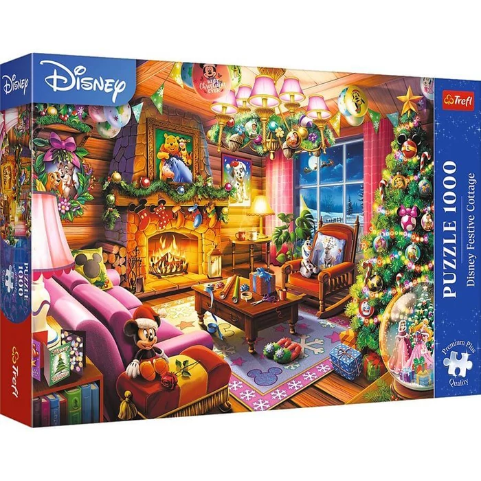 Trefl 10916 - Disney karácsonyi szoba - 1000 db-os Premium Plus puzzle