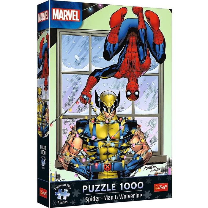 Trefl 12088 - Marvel karácsony - Pókember és Rozsomák - 1000 db-os Premium Plus puzzle