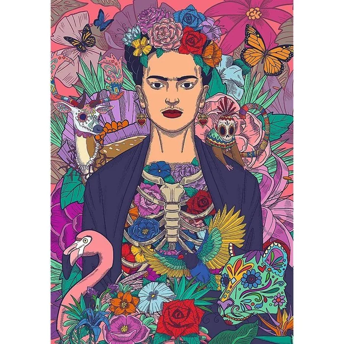 Trefl 12096 - Frida Kahlo - Virágzó lélek - 1000 db-os Premium Plus puzzle