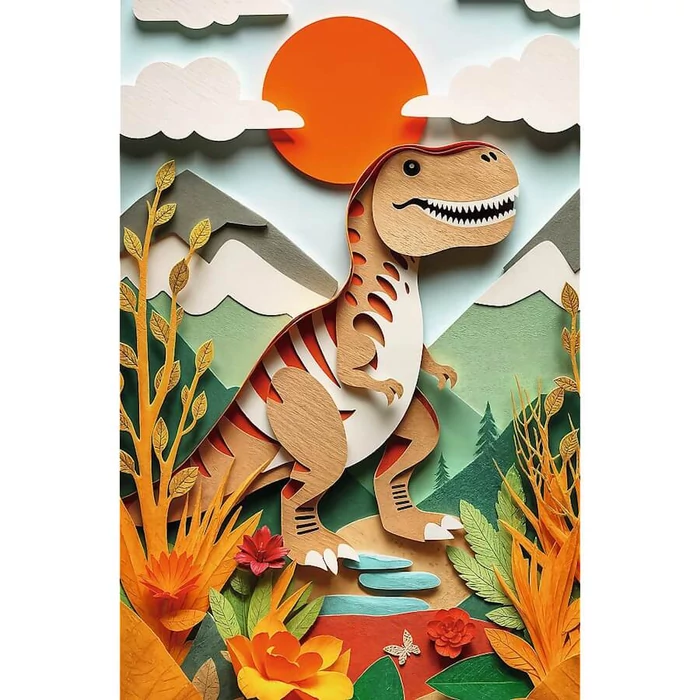 Trefl 40048 - 40 Éves Jubileum - Dinoszaurusz - 160 db-os Paper Art puzzle