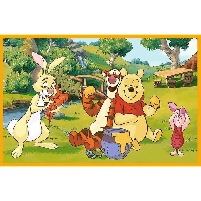 Trefl 34436 - Micimackó és barátai - A kertben - 2 x 24 db-os puzzle