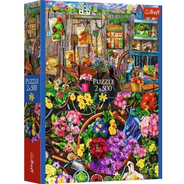 Trefl 37529 - Kerti munkák - 2 x 500 db-os puzzle