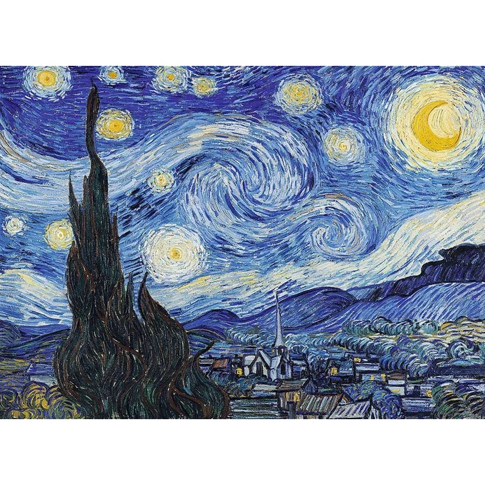 Trefl 20248 - Van Gogh - Csillagos éj - 200 db-os Wooden Contour Fa Puzzle