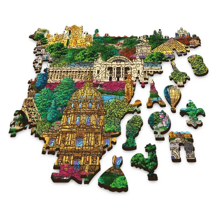 híres helyek - 1000 db-os Wooden Puzzle