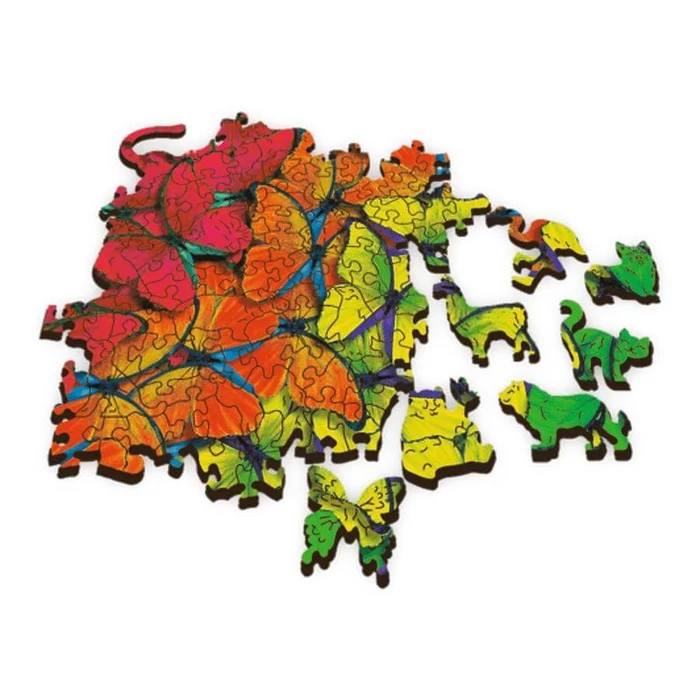 Trefl 20217 - Szivárvány pillangók - 500+1 db-os Wooden Puzzle