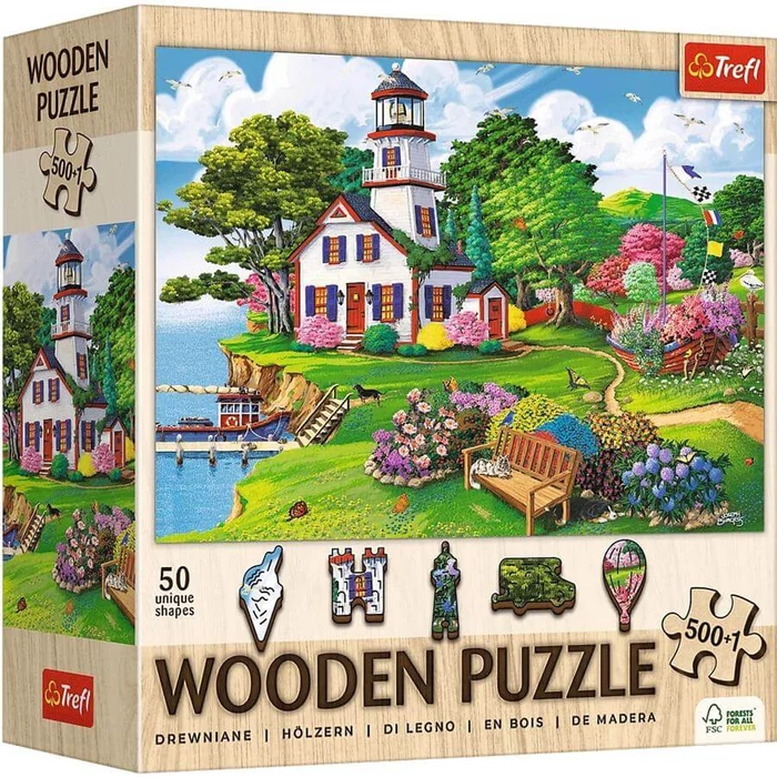Trefl 20219 - Nyári menedékhely - 500+1 db-os Wooden Puzzle