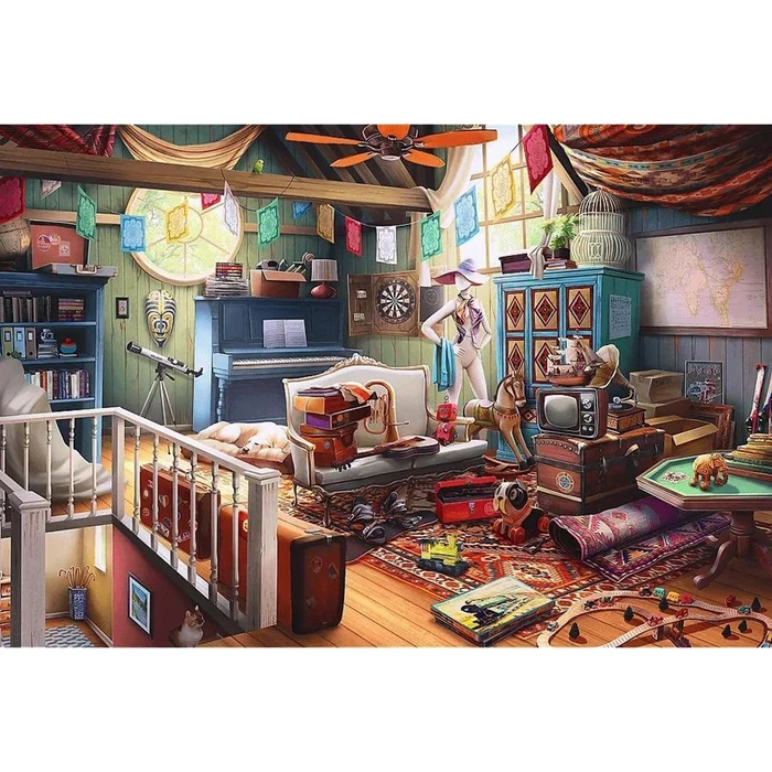 Trefl 20220 - Kincsek a padláson - 500+1 db-os Wooden Puzzle