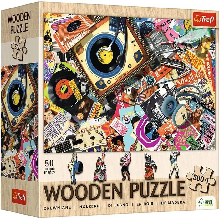 Trefl 20221 - A zene világa - 500+1 db-os Wooden Puzzle