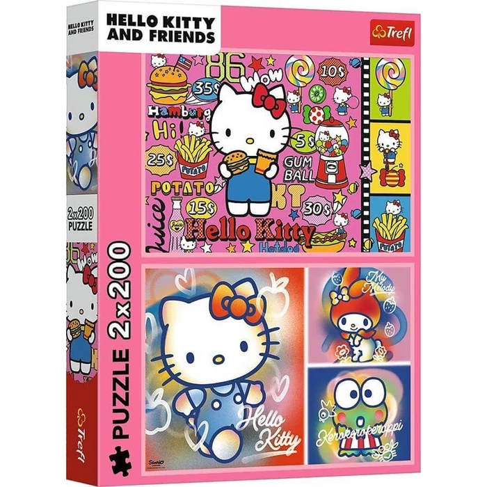 Trefl 13336 - Hello Kitty és barátai - 2 x 200 db-os puzzle