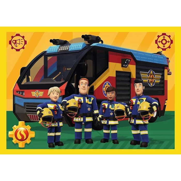 Trefl 34348 - Sam, a tűzoltó - 4 az 1-ben (35,48,54,70 db-os) puzzle