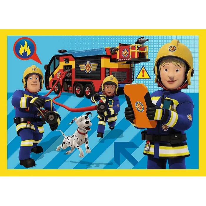 Trefl 34348 - Sam, a tűzoltó - 4 az 1-ben (35,48,54,70 db-os) puzzle