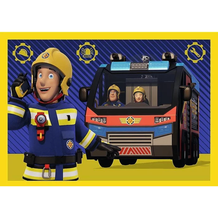 Trefl 34348 - Sam, a tűzoltó - 4 az 1-ben (35,48,54,70 db-os) puzzle