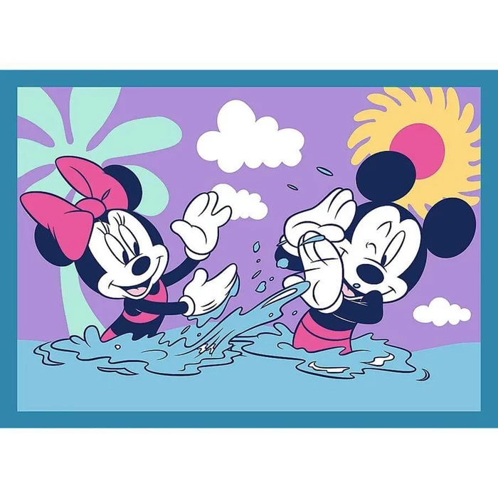 Trefl 34669 - Mickey egér és barátai - 4 az 1-ben (35,48,54,70 db-os) puzzle