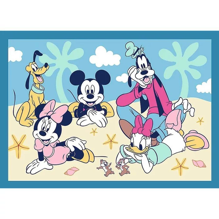 Trefl 34669 - Mickey egér és barátai - 4 az 1-ben (35,48,54,70 db-os) puzzle