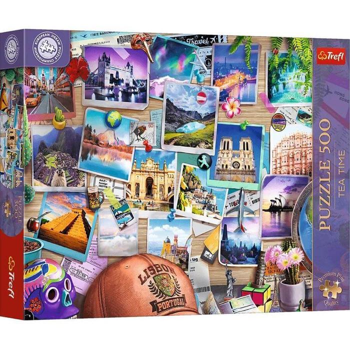 Trefl 37616 - European Puzzle Championship - Tea Time - Úti emlékek - 500 db-os Premium Plus puzzle