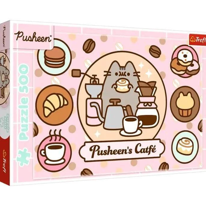Trefl 37528 - Pusheen a kávézóban - 500 db-os puzzle